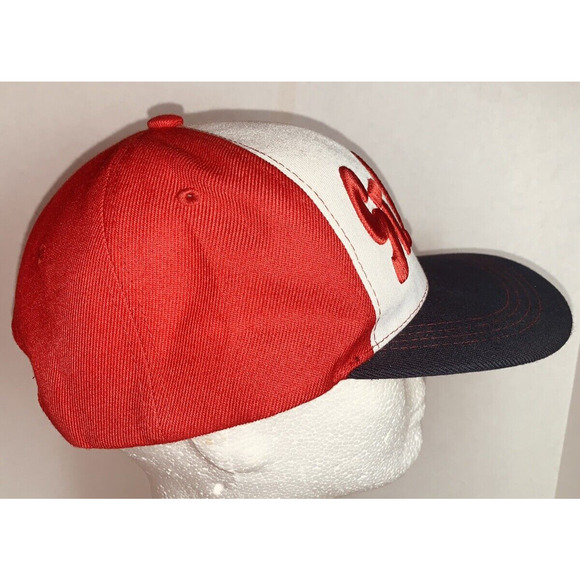 St Louis Snap Back Hat Cap Raised Spell Out Red White Blue Snap Back EUC - Picture 5 of 11